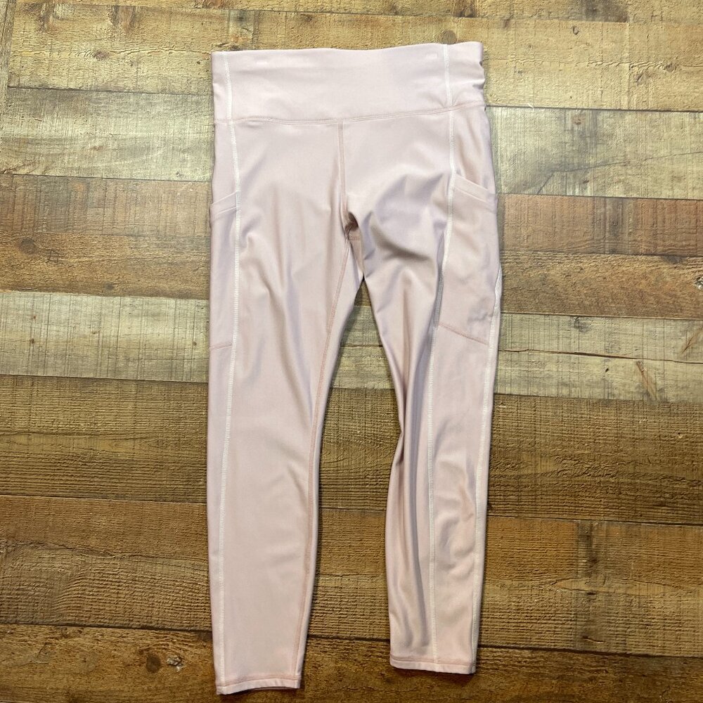 Fabletics Dusty Pink Leggings with Side Pockets size Large